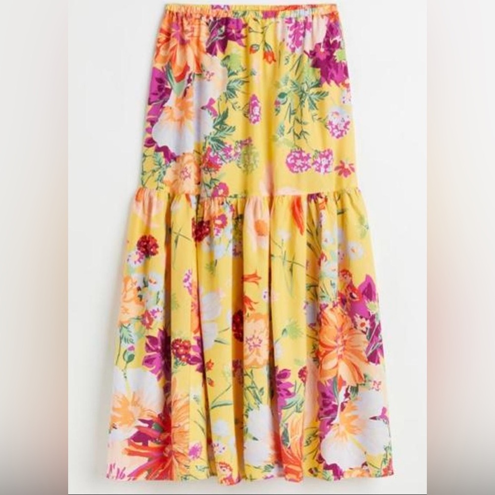 Floral Yellow Skirt